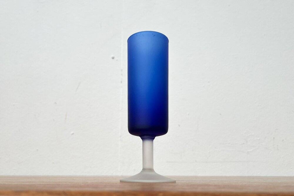 Vase from the Italian Satinato series and glass attributed to Carlo Moretti, 1970s, set of 2.