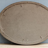 Still life, Watercolor with anemones, signed, oval frame