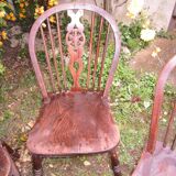 Suite de 4 chaises windsor bistrot anglaise