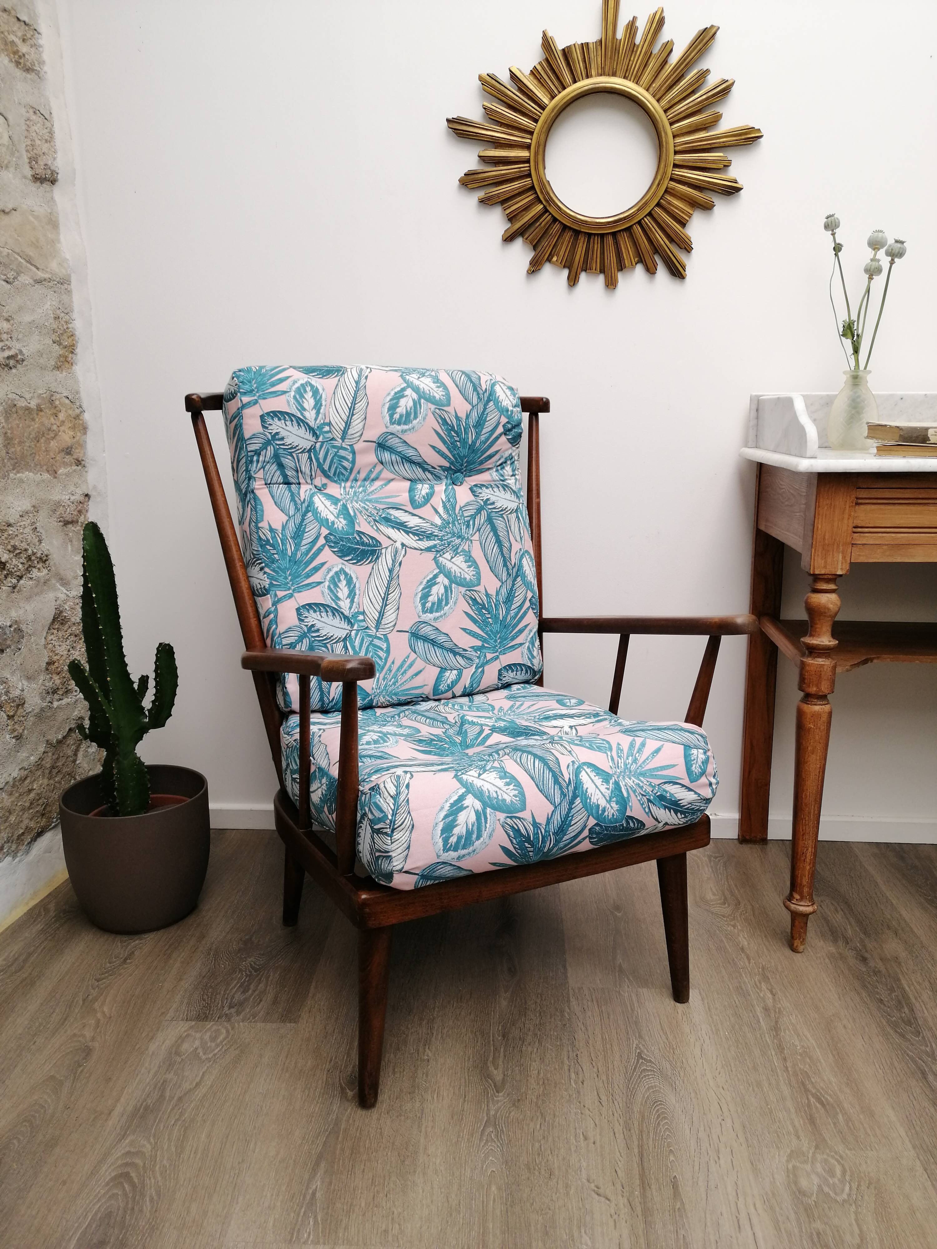 Baumann reupholstered fan chair