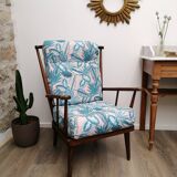 Baumann reupholstered fan chair