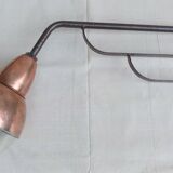 Street light, gallows, industrial wall light in copper from the 1930s