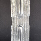 Modernist cubic vase daum signed