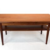 Table basse en teck avec rallonges de style danois des années 1960