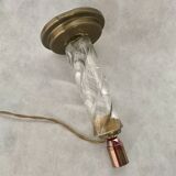 Lamp base glass and brass, 1950s