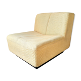 Beige low chair 70s-80s