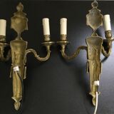 Paire d'appliques en bronze st Louis XVl