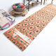 Geometric pattern turkish runner rug 350x85cm