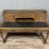 Renaissance style desk in solid oak circa 1850