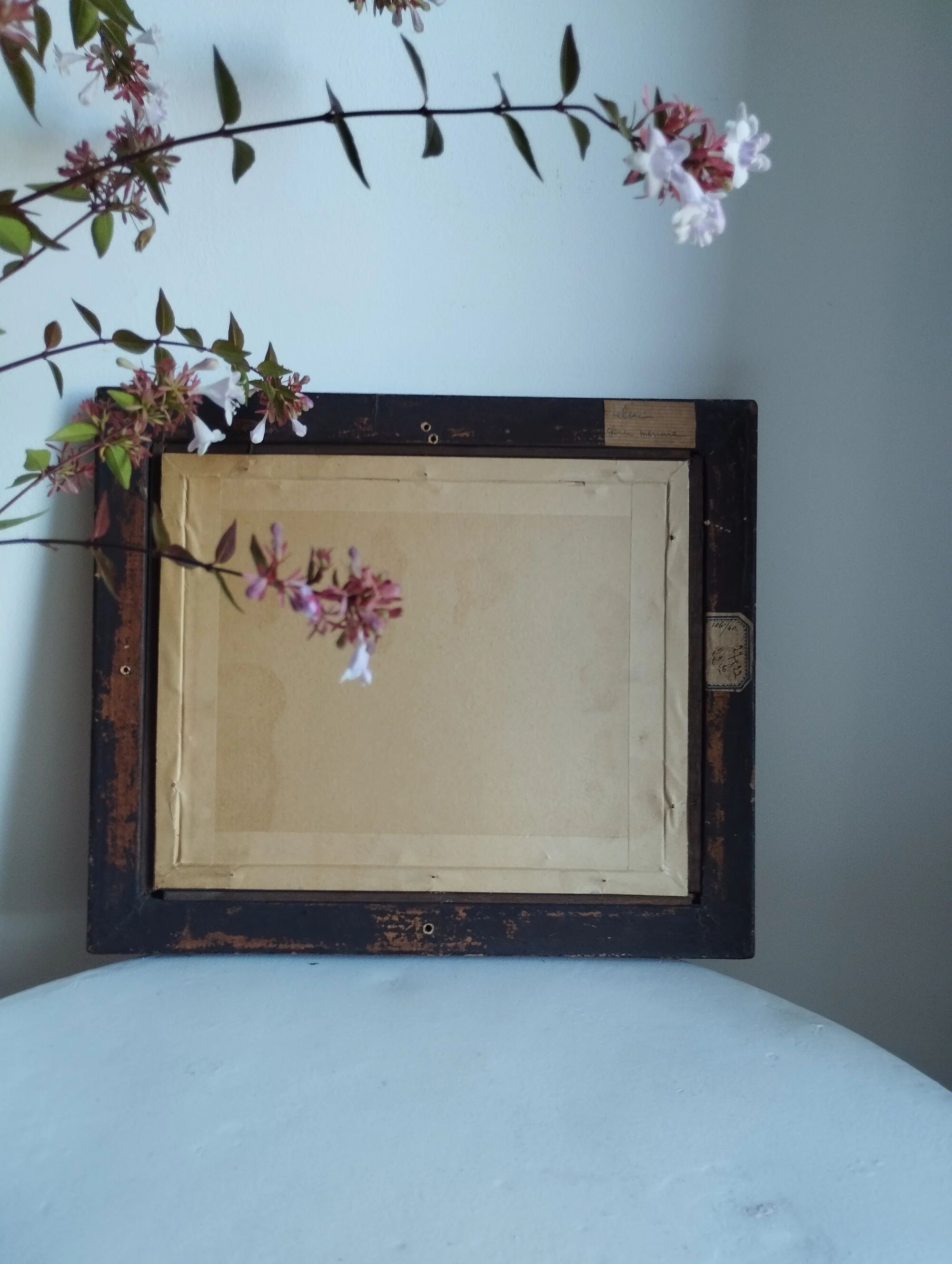 Small rectangular mirror with mercury glass "Leluc"