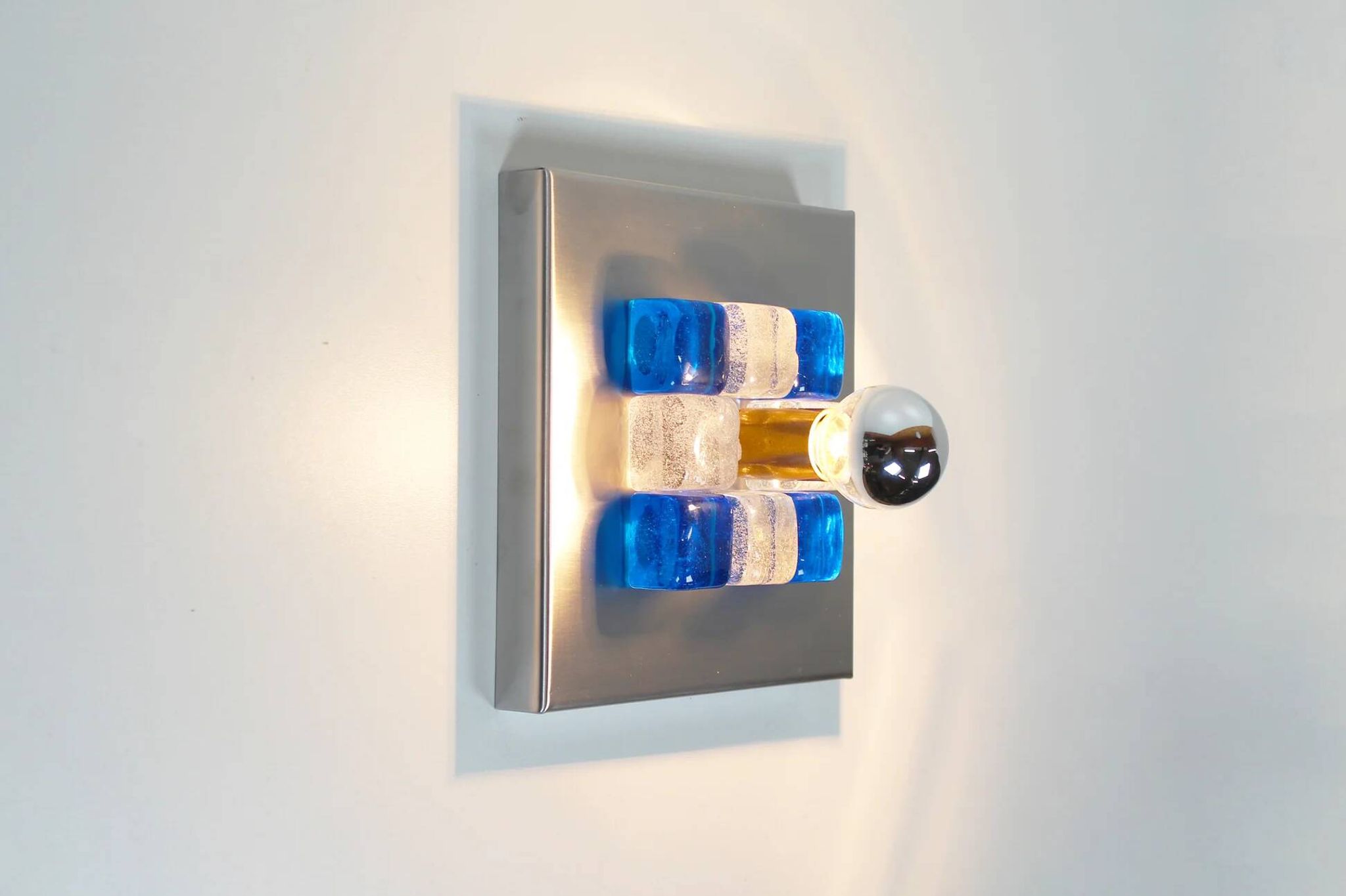 Pair of Murano glass wall lamps by Albano Poli for Poliarte
