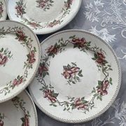 Set of 6 polychrome dessert plates Sarreguemines