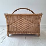 Rattan magazine holder