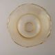Set of 2 Vintage Glass Bell Shades in Smoked Amber Glass with Scroll Motif 5597