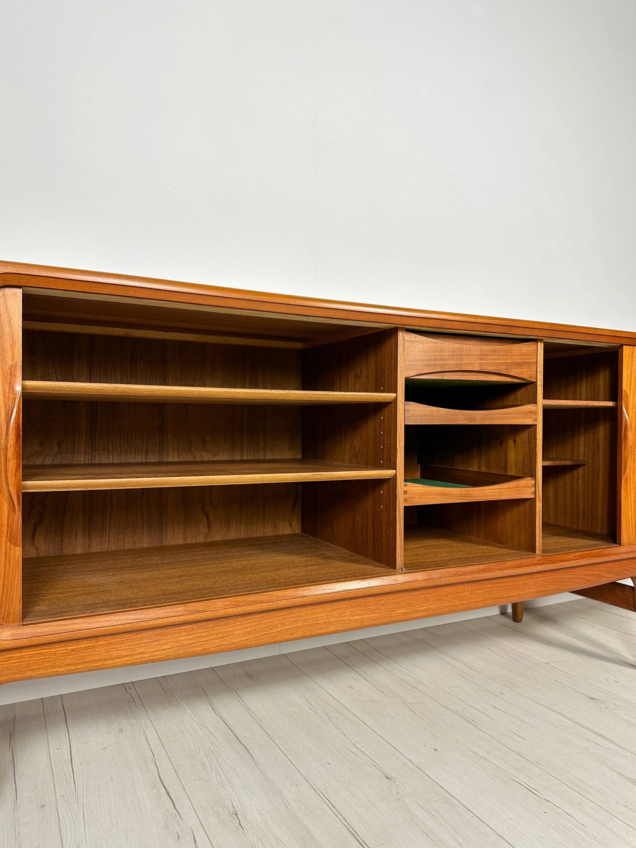 60s vintage Danish teak sideboard 19 by Johannes Andersen for Uldum Møbelfabrik