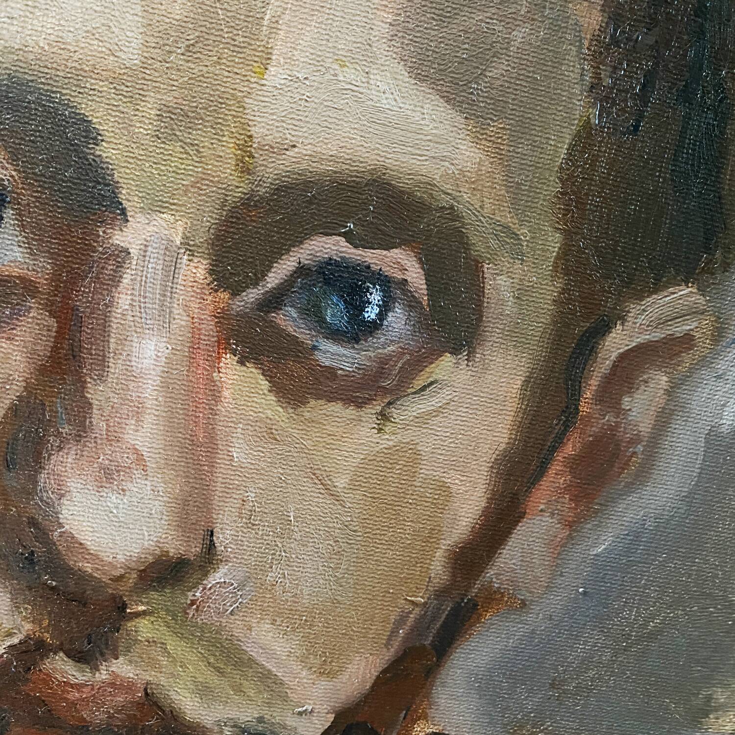 20th century expressionist painting "A young man"