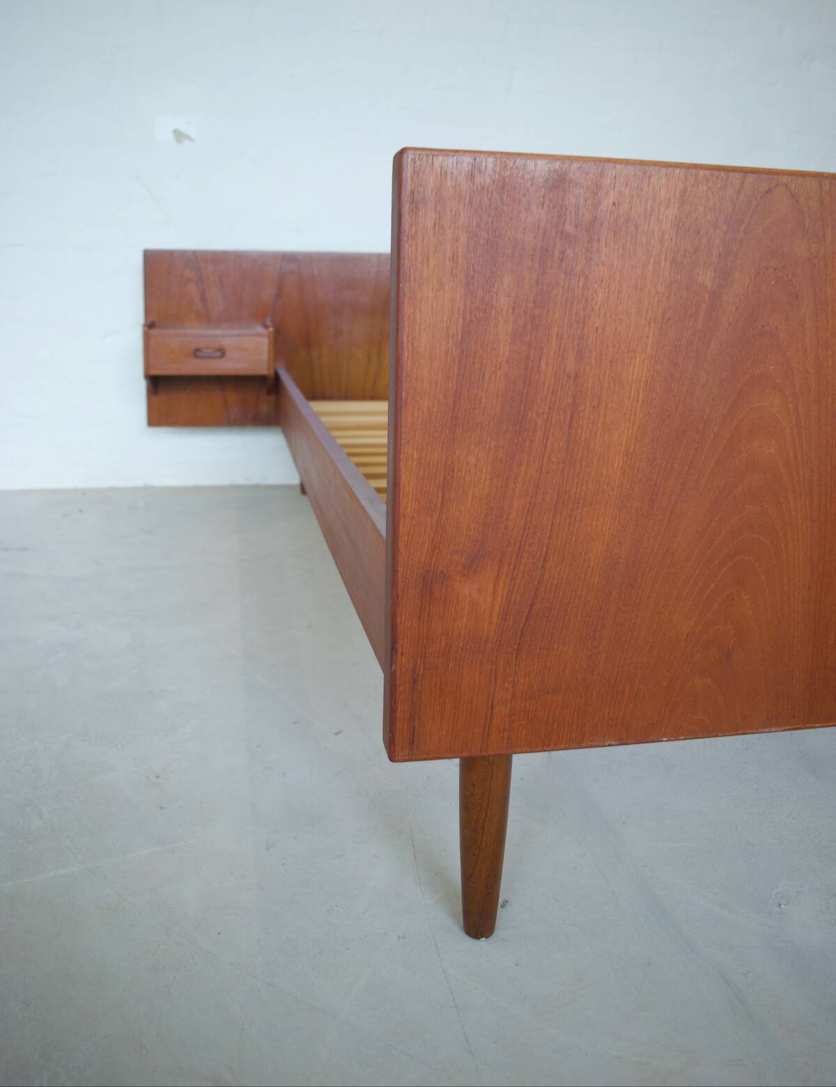 Danish Vintage Teak 'Floating' Bed, 1960s.