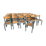 Set of 25 old Mullca school chairs model 510.
