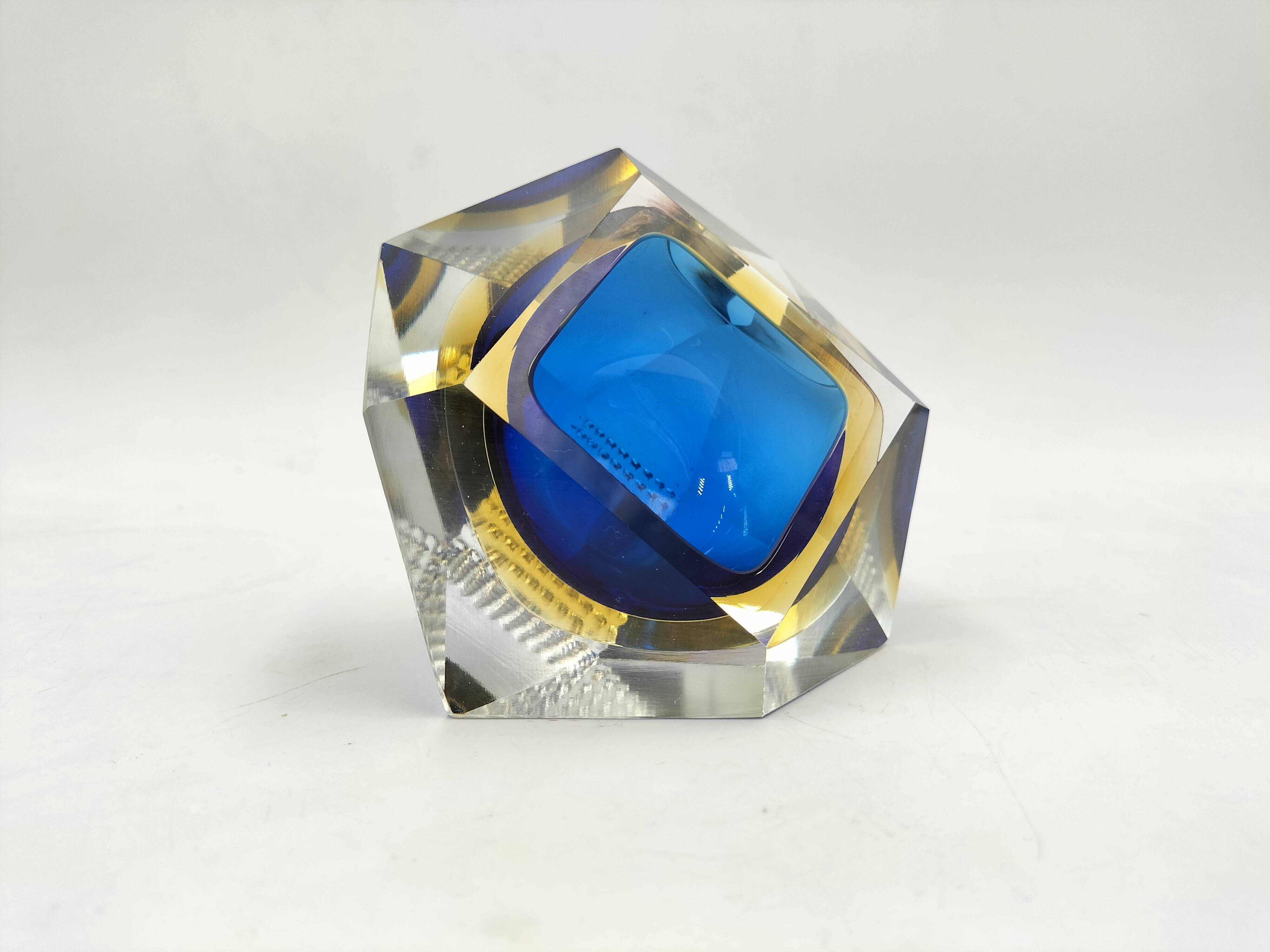 Cendrier sommerso en verre de murano