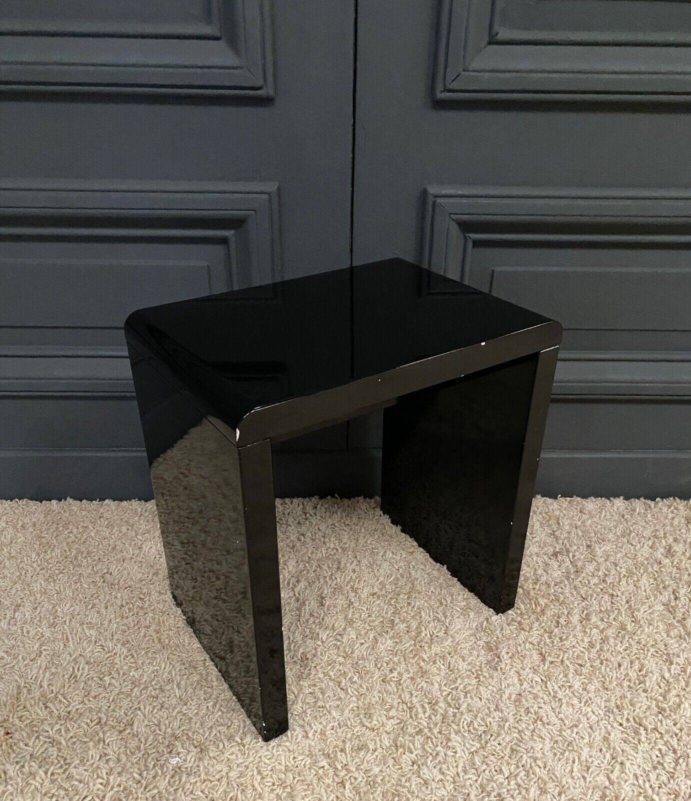 Piano lacquer stool end table 1950