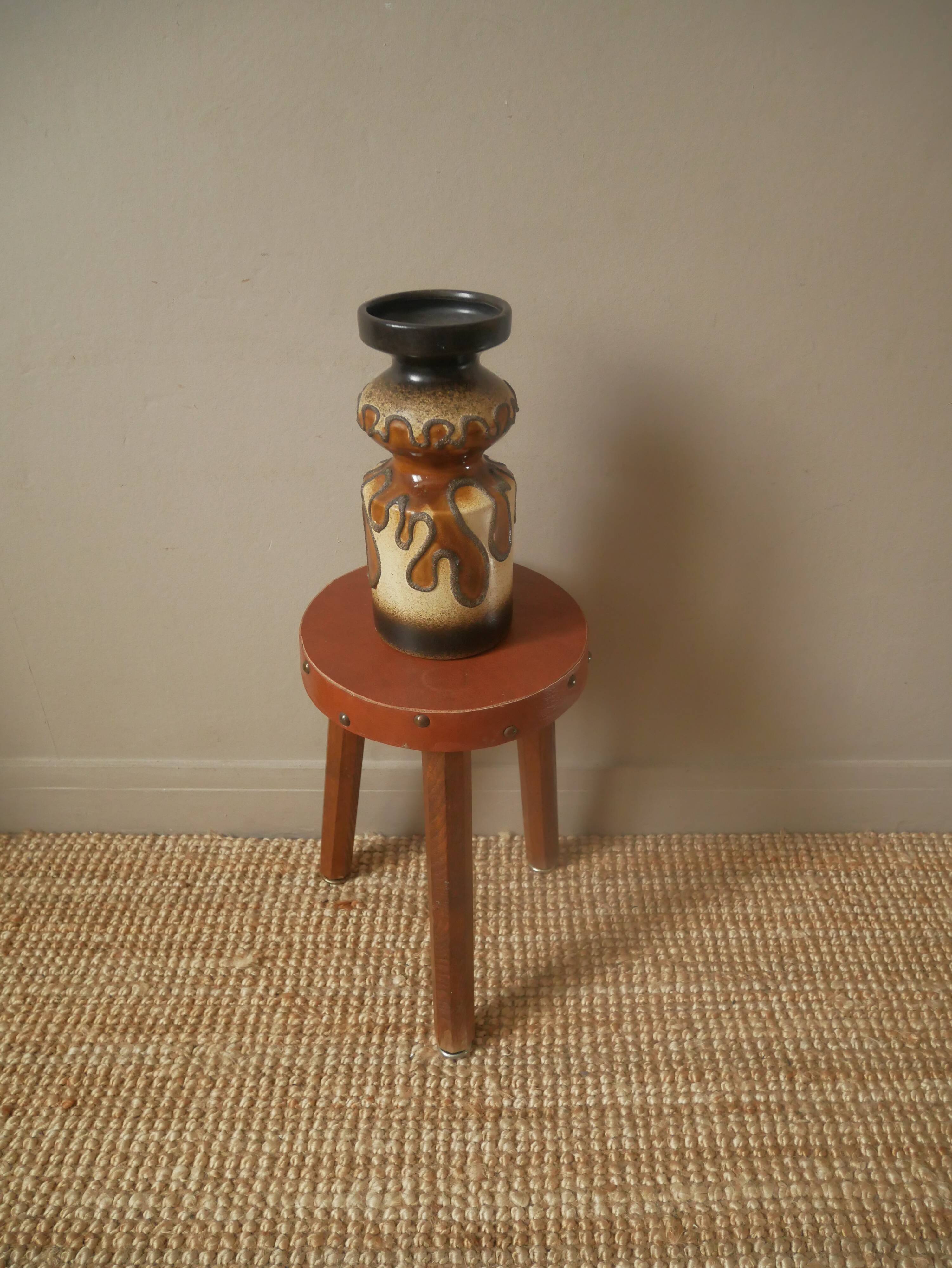 Vintage ceramic vase German ceramic country decoration Scandinavian design handmade