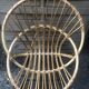 Vintage bamboo rattan shell armchair from the 60s