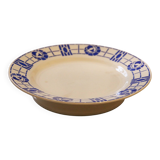 Low ceramic compote stamped Les Vignerons