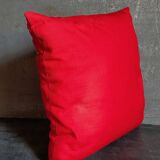 Vintage hand embroidered canvas cushion