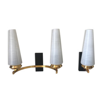 Paire d’appliques Arlus design années 60
