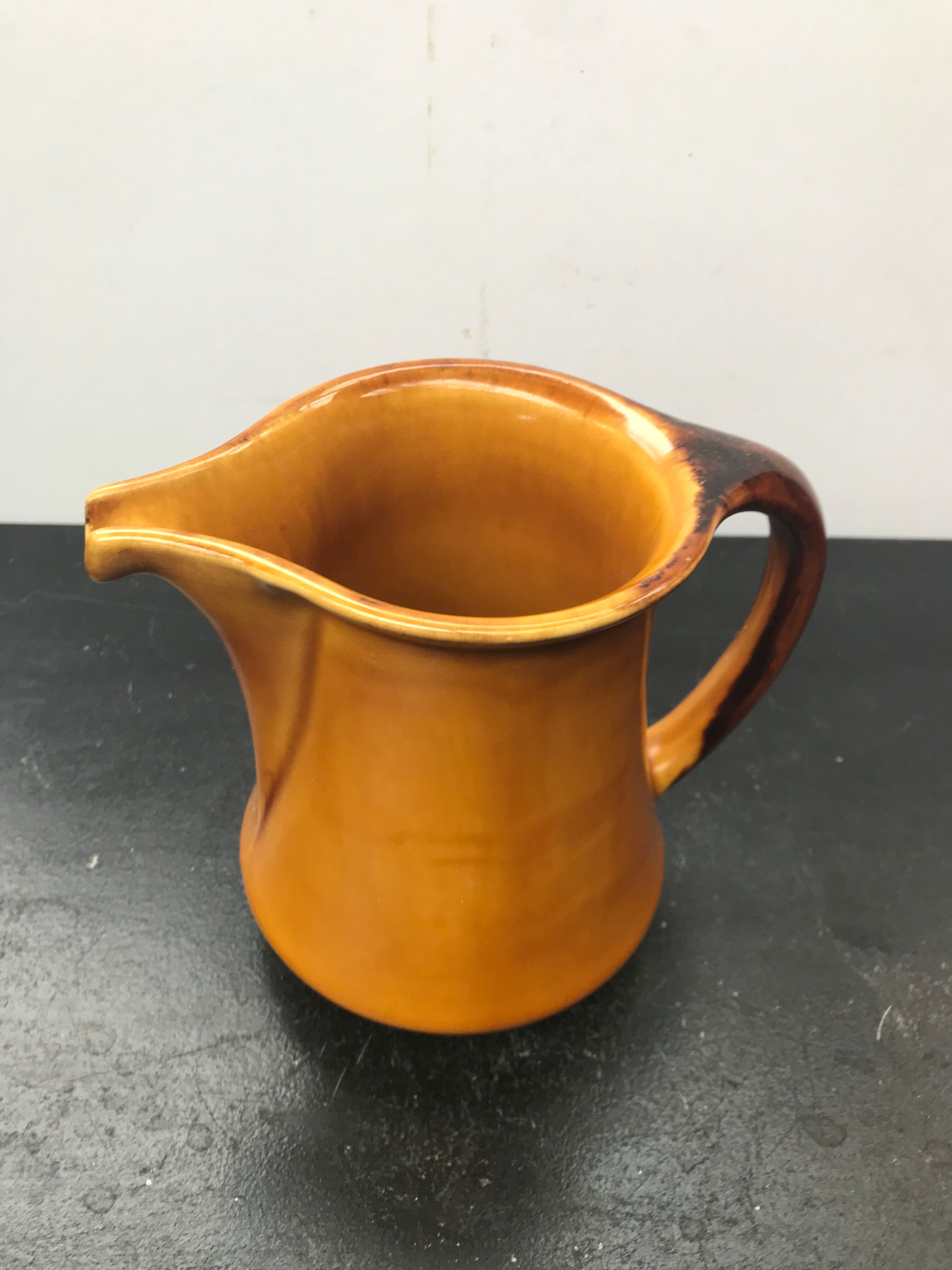 Former Pitcher ST CLEMENT Ceramics Yellow Made In France Vintage