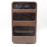 Brown plastic shelf Jan6Lin Viaud Prisunic