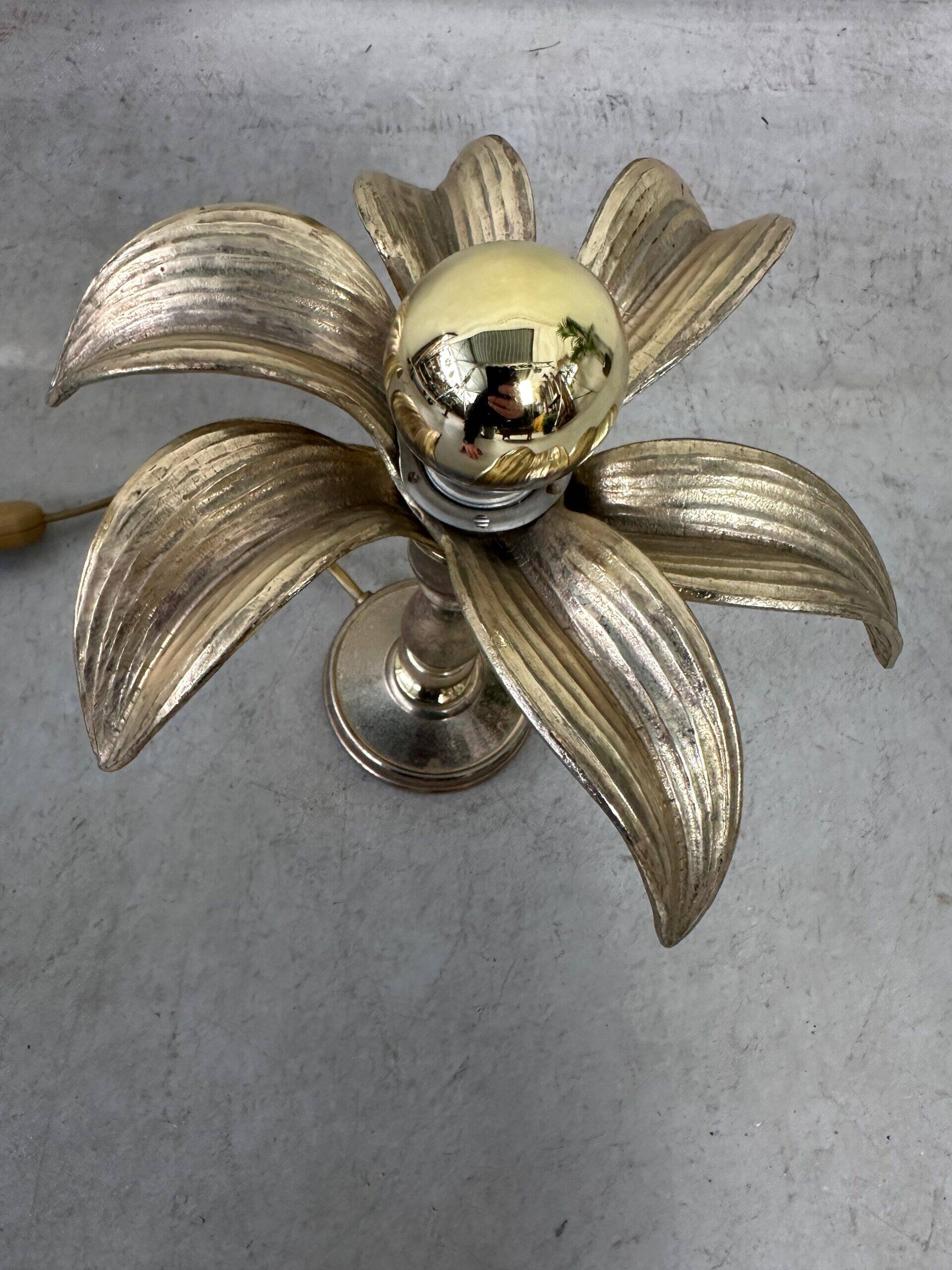 Lampe de table vintage en palmier – Willy Daro pour Massive – années 1970