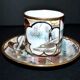 Tasse ancienne en porcelaine fine  japonaise - Décor Geisha Kimono peint main