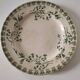 Antique ironstone plate with green floral decoration, circa 1900