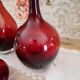 Lot of 3 vintage vases in burgundy red glass 3 sizes