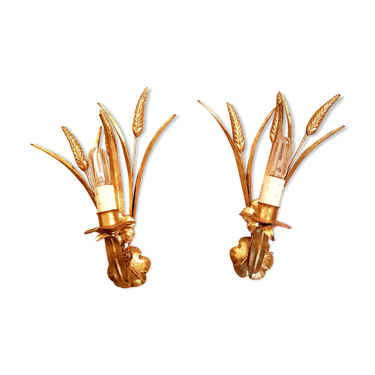 Pair of wall sconces, 70s