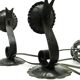 Brutalist sconces, Poland, 1970s, set of 2