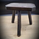 Dark octagon tripod stool