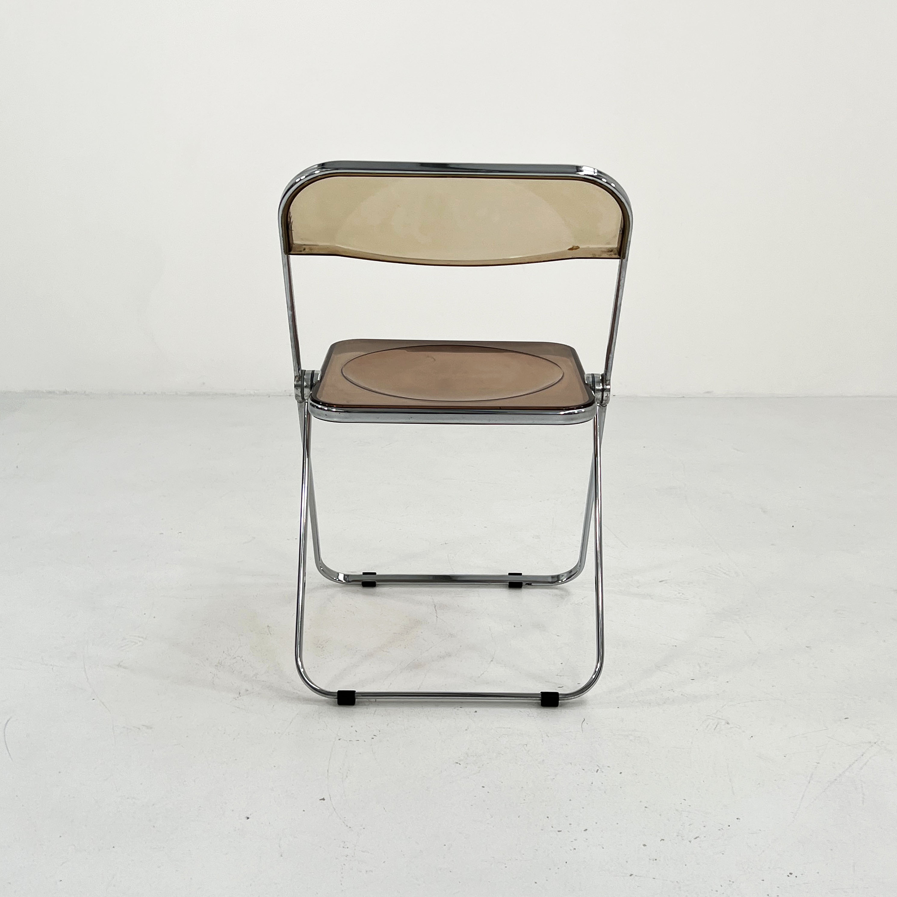 Chaise Plia fumée par Giancarlo Piretti pour Castelli, 1960