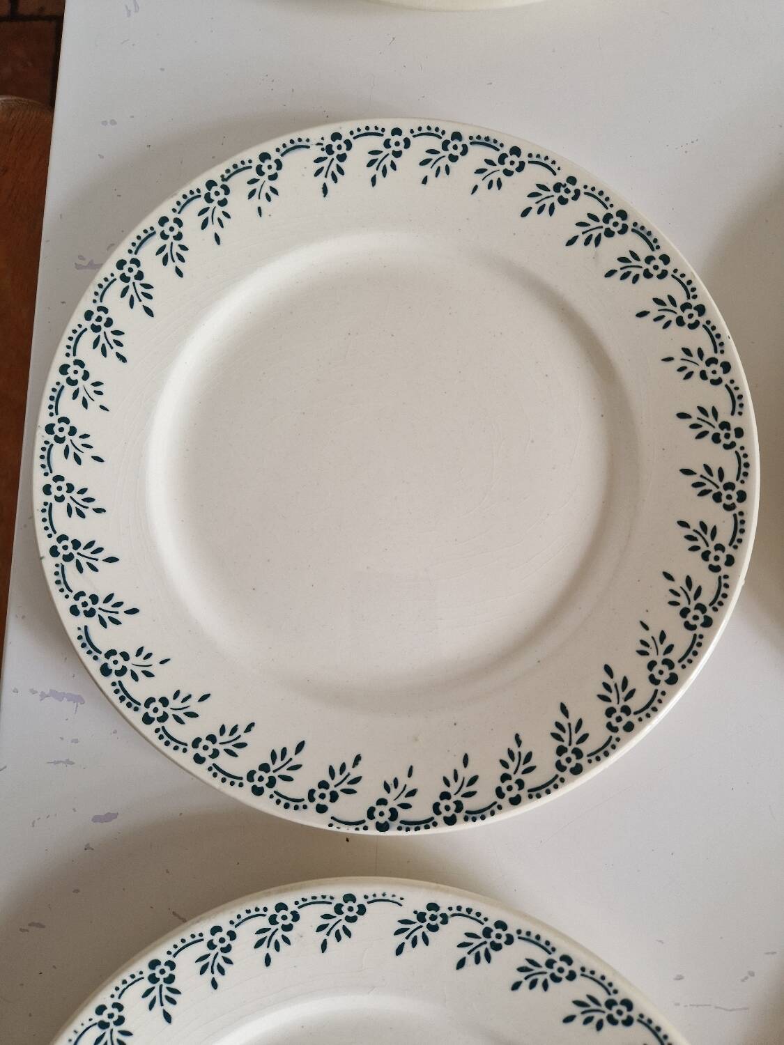 12 assiettes plates Choisy le Roi en terre de fer modèle 1212