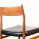 6 Danish chairs in teak and new skai, model 418 Arne Vodder 1960.