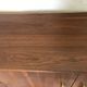 Vintage enfilade 1960-1980's blond walnut veneer handles brass