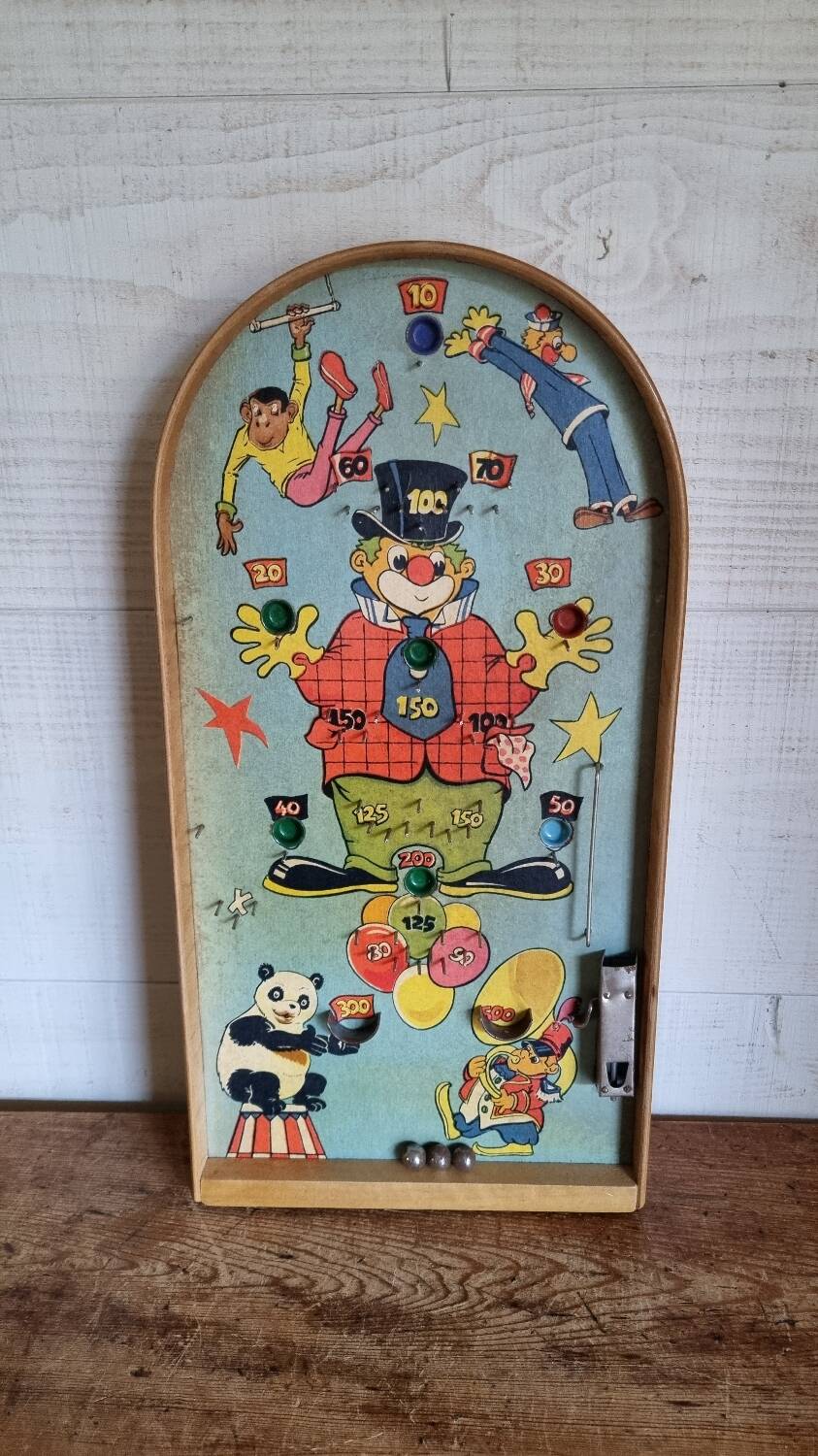 Jeu jouet ancien flipper avec sa boîte d'origine