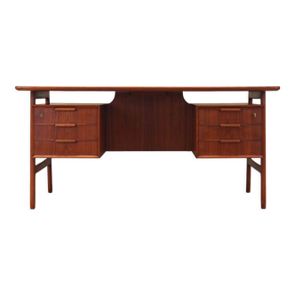 Teak desk, Danish design, 1970s, manufactured by Omann Jun