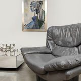 Vintage Il Poltrone leather lounge chair Ammannati & Vitelli Comfort