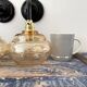 Pair of vintage sconces in electrified golden glass to nine