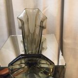 Czechoslovak smoked glass vase from the 1970s