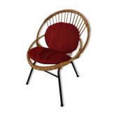 Fauteuil corbeille rotin