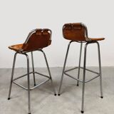 Tabourets de bar au design vintage 'Les Arcs' Charlotte Perriand