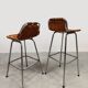 Vintage design barstools 'Les Arcs' Charlotte Perriand